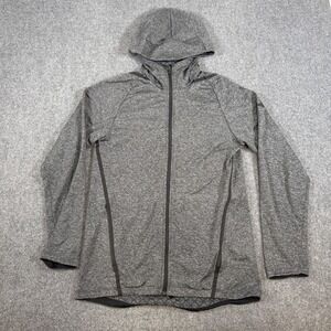 Nike Dry Training Hoodie Mens Small Gray Dri-Fit Full Zip Up Sweatshirt Athletic